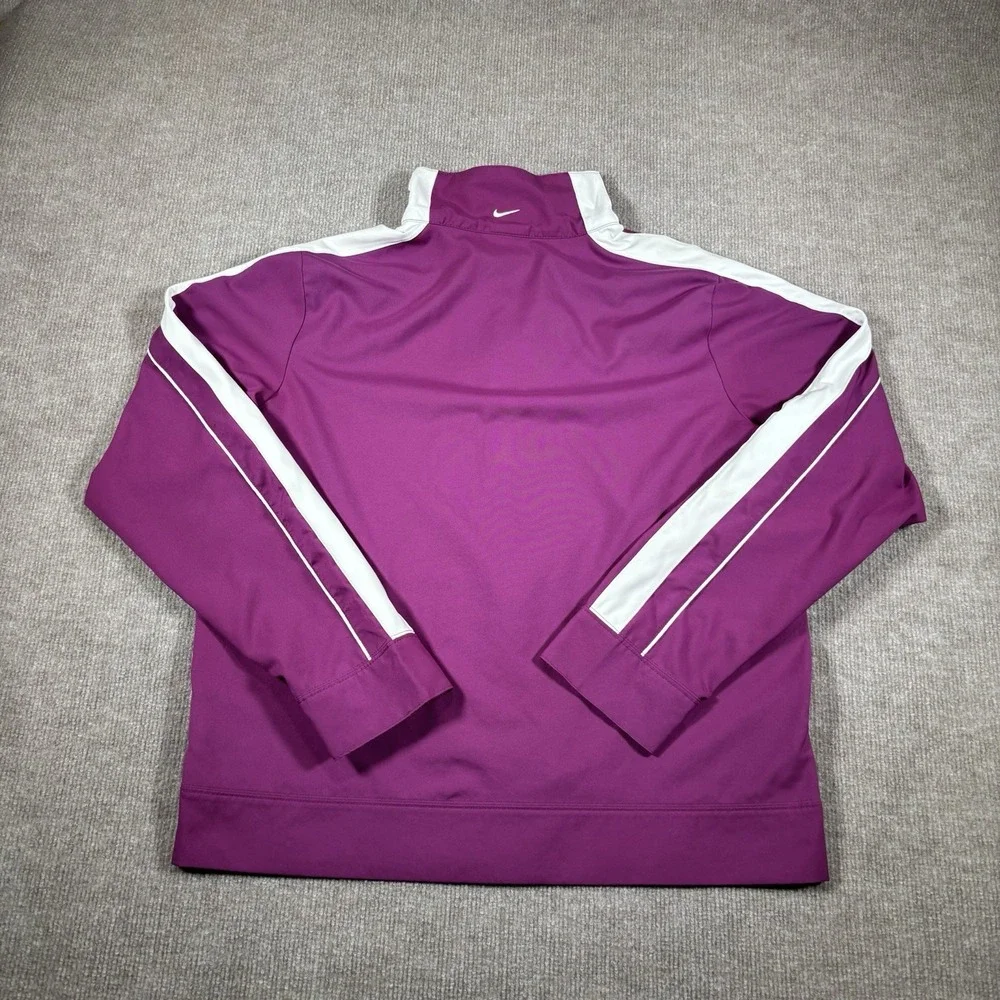 Vintage Nike Jacket Womens L Full Zip Purple Nike Fit Dry Lightweight‎ Logo Y2K